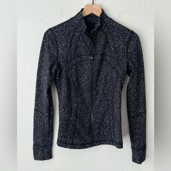 Lululemon define jacket black white dot 6